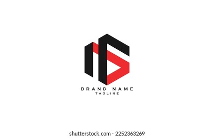 NEB, HCB, HCD, Abstract initial monogram letter alphabet logo design