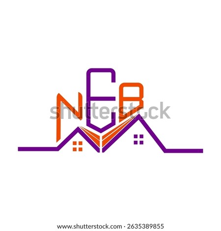 NEB Real State logo design, NEB simple and modern logo. NEB luxurious alphabet design  