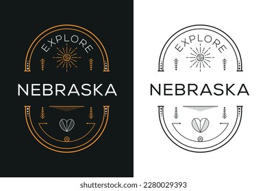 Nebraska City Design, Vektorgrafik.