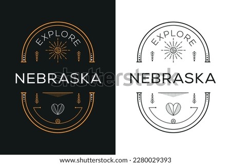 Nebraska City Design, Vector illustration.