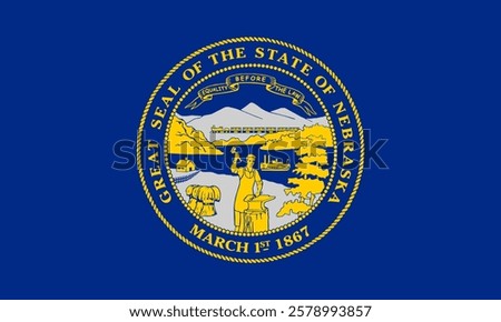 Nebraska Flag, Flag of Nebraska, USA
