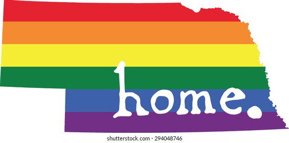 Nebraska gay pride vector state sign
