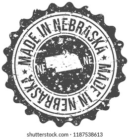 Nebraska Made In Map Travel Stamp Icon City Design Tourism Export Seal