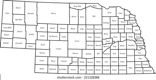 Nebraska County Map Images Stock Photos Vectors Shutterstock