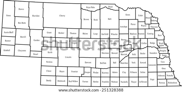 1,565 Nebraska County Map Images, Stock Photos & Vectors 