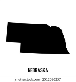 Nebraska-Karte. Abstraktes Design, Vektorgrafik