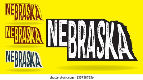 Nebraska Map Design, Vector EPS 10.