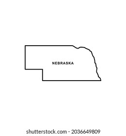 Nebraska Map Icon Nebraska Icon Vector Stock Vector (Royalty Free ...