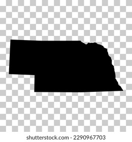 Nebraska map shape, united states of america. Flat concept icon symbol vector illustration .