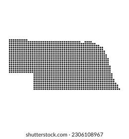 Nebraska map shape, united states of america. Flat concept icon symbol vector illustration .