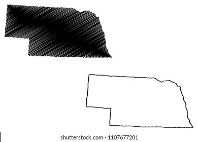 Nebraska map vector illustration, scribble sketch  Nebraska map