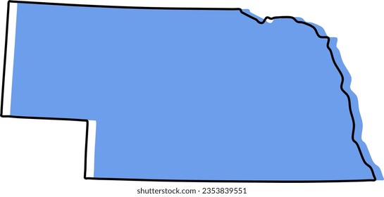 nebraska map, nebraska vector, nebraska outline, nebraska