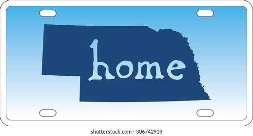 Nebraska state license plate vector