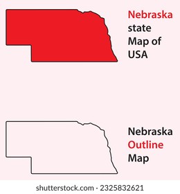 nebraska state map of usa