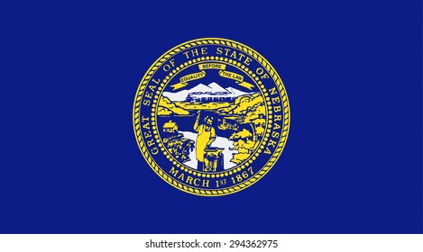 Nebraska state national flag. Vector EPS8