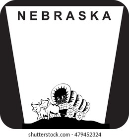 Nebraska State Route Marker Vector Template  svg