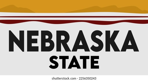 Nebraska state with white background 