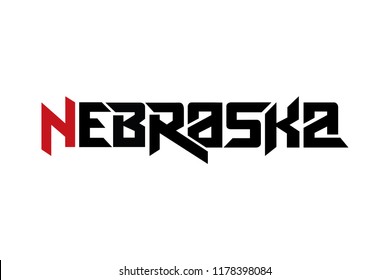 Nebraska typography design vector, for t-shirt, poster and other uses