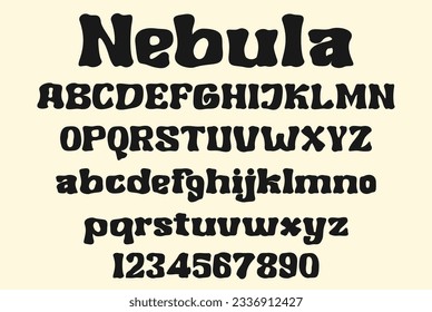 Nebula is alphabet modern display font