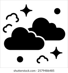 Nebula Cloud Icon Element For Design