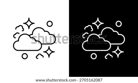 Nebula Cloud White Icon Set Design