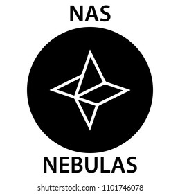 Nebula Coin cryptocurrency blockchain icon. Virtual electronic, internet money or cryptocoin symbol, logo