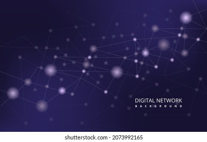 Nebula Digital Network Connection Technology Abstract Vector Background