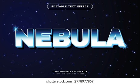 Nebula editable text effect Template with outer space style concept