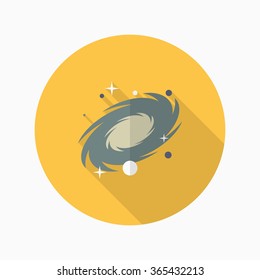 Nebula  flat  icon with long shadow,eps10,