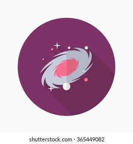 Nebula  flat  icon with long shadow,eps10