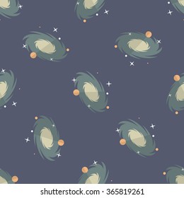 Nebula flat icon, seamless pattern background