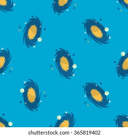 Nebula flat icon, seamless pattern background