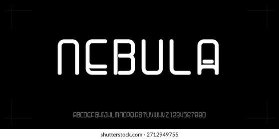 Nebula font es una tipografía redondeada futurista limpia inspirada en interfaces de ciencia ficción, sistemas digitales y estética espacial moderna.