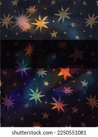 Nebula and galaxies in space. Abstract cosmos background