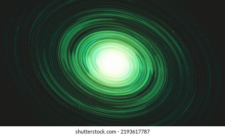 Nebula Green interstella on Galaxy background with Milky Way spiral,Universe and starry concept desig,vector