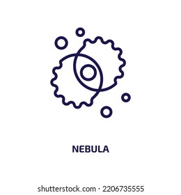 nebula icon from astronomy collection. Thin linear nebula, space, constellation outline icon isolated on white background. Line vector nebula sign, symbol for web and mobile