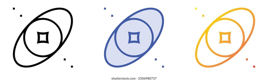 nebula icon. Linear, Blue Fill and Gradient Style Design Isolated On White Background