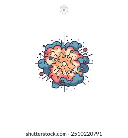 Ilustração do vetor do símbolo do ícone de nebulosa isolada no fundo branco