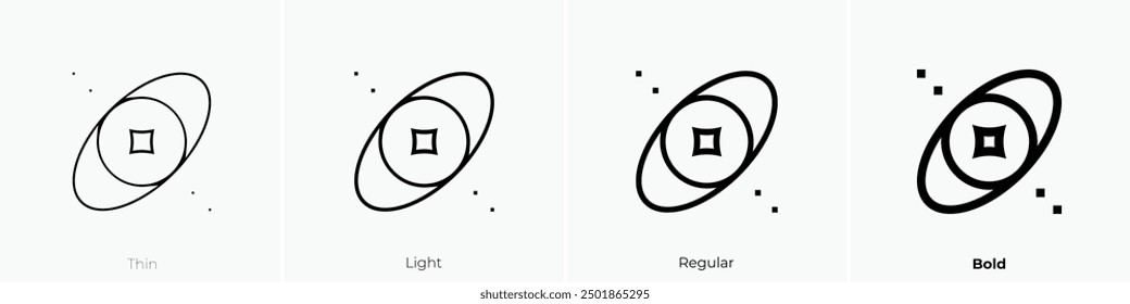 nebula icon. Thin, Light Regular And Bold style design isolated on white background
