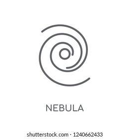 Nebula linear icon. Modern outline Nebula logo concept on white background from ASTRONOMY collection. Suitable for use on web apps, mobile apps and print media.