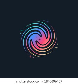 nebula logo abstract illustration colorful