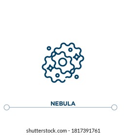 nebula outline vector icon. simple element illustration. nebula outline icon from editable astronomy concept. can be used for web and mobile
