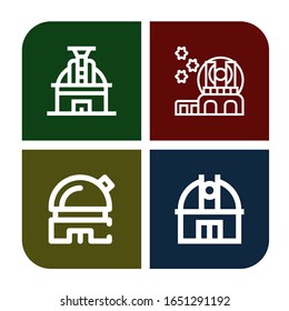 nebula simple icons set. Contains such icons as Observatory, can be used for web, mobile and logo