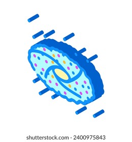 vector de icono isométrico de exploración del espacio nebulosa. signo de exploración espacial nebulosa. ilustración de símbolo aislado