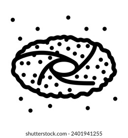 vector de icono de línea de exploración del espacio nebulosa. signo de exploración espacial nebulosa. símbolo de contorno aislado ilustración negra