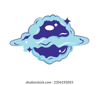 nebulosa con vector estelar aislado