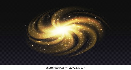 Nebula transparent vector galaxy star vector background. Spiral milky way abstract cosmic light in galactic system. Realistic andromeda glow with black hole and glitter mystery purple twist illusion.