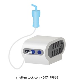 Nebulizer From Asthma And Respiratory Diseases In Vector