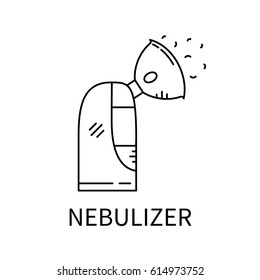 Nebulizer From Asthma And Respiratory Diseases.Vector Illustration.