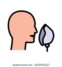 Nebulizer color icon. Simple sign from medical equipment collection. Nebulizer sign, illustration for web design, infographics and more